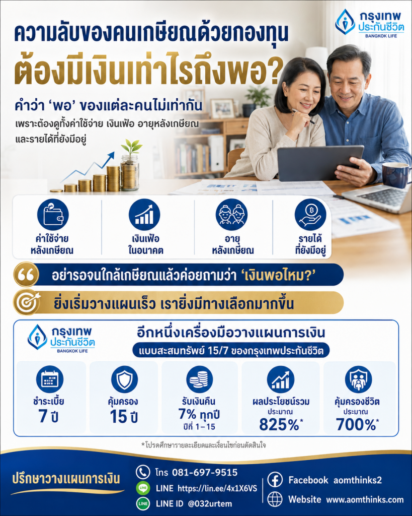 ความลับของคนเกษียณด้วยกองทุน: ต้องมีเงินเท่าไรถึงพอ?